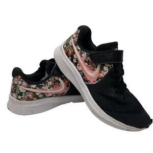 Nike Girls Youth Sz 1.5 Star Runner 2 Vintage Floral Rose Athletic Sneakers Shoe
